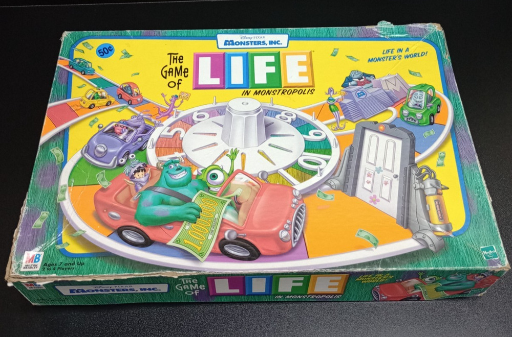Vintage Monsters Inc The Game of Life by Milton Bradley - 2001 - See Description